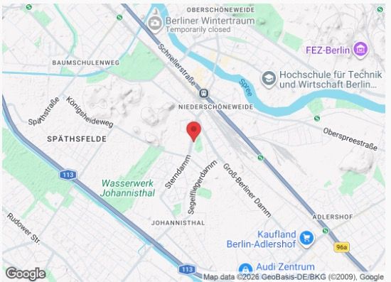 Karte: Standort der DNT — Deus non transeat Galerie am Sterndamm 49 in Berlin-Schöneweide